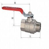 Шаровой кран 3/4"ВРх3/4"НР ручка TERMA-R RED