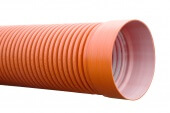 Труба ПЭ двухслойная гофрированная SN8 D175/150 мм с раструбом