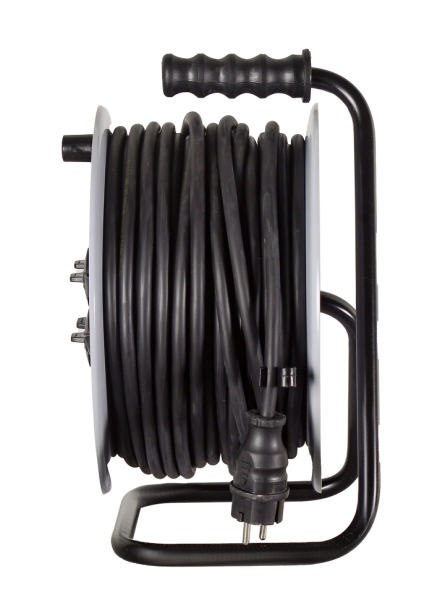 Удлинитель силовой на металлической катушке Ресанта СУ-3х2,5КГ-50/3 (с выкл., 4 розетки, IP44)