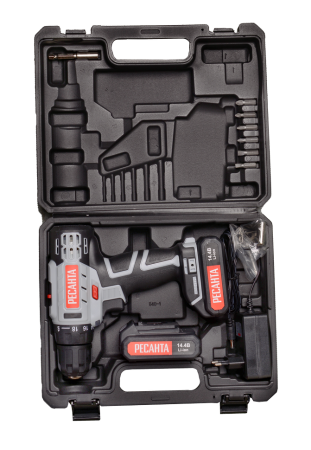 Дрель-шуруповерт аккумуляторная Ресанта ДА-14-2ЛК