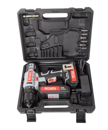 Дрель-шуруповерт аккумуляторная Ресанта ДА-20-2ЛК (2,0 А/ч)
