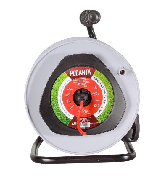 Удлинитель силовой на катушке Ресанта СУ-2х1-30/2ВР (с выкл., 1 розетка, IP44)