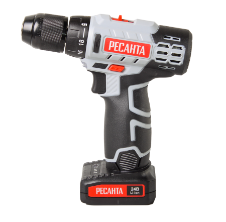Дрель-шуруповерт аккумуляторная Ресанта ДА-24-2ЛК