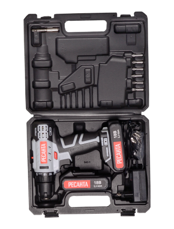 Дрель-шуруповерт аккумуляторная Ресанта ДА-50Л2-18А