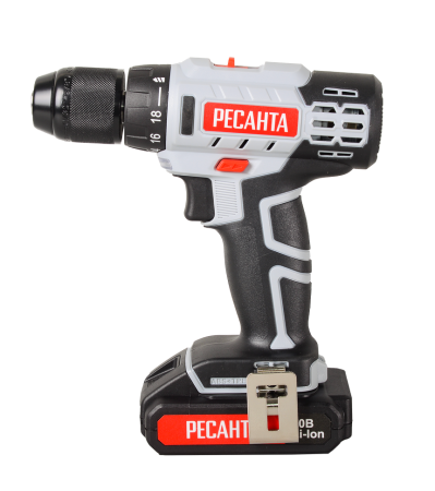 Дрель-шуруповерт аккумуляторная Ресанта ДА-20-2ЛК (2,0 А/ч)
