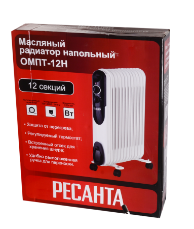 Масляный радиатор Ресанта ОМПТ-12Н