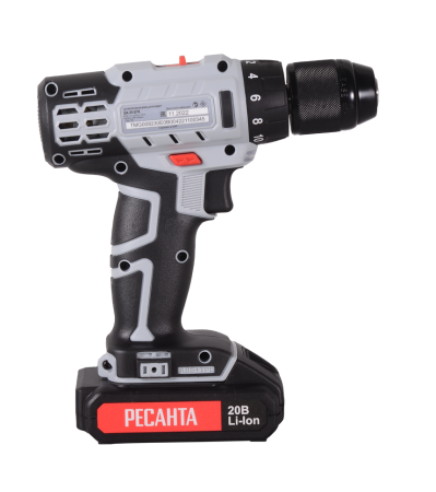 Дрель-шуруповерт аккумуляторная Ресанта ДА-20-2ЛК (2,0 А/ч)