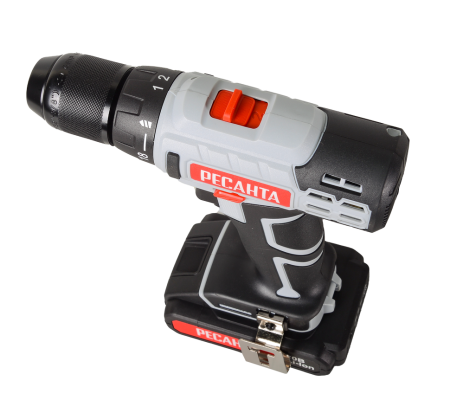 Дрель-шуруповерт аккумуляторная Ресанта ДА-20-2ЛК (2,0 А/ч)